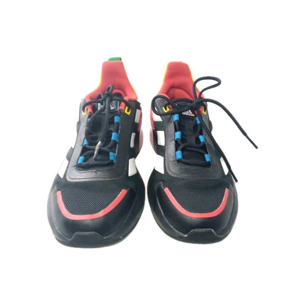 adidas Tech Runner x LEGO Shoes Boys Size 6 Sneakers Low Black Red - HP5882 - Picture 4 of 11